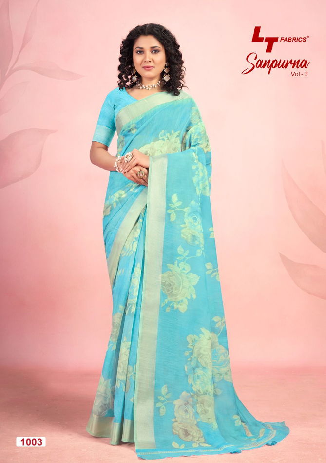 Sanpurna Vol 3 By LT Daily Wear Printed Sarees Wholesale Clothing Suppliers In India
